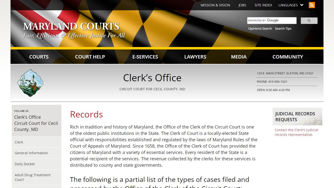 Records | Maryland Courts